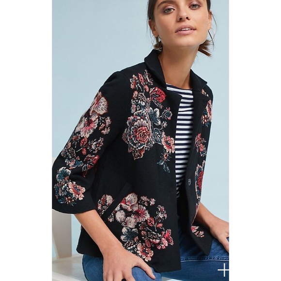 Moulinette Soeurs Jackets & Blazers - Anthropologie Jacquard Floral Blazer